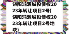 饶阳鸿源城投债权2023年转让项目2号(饶阳鸿源城投债权2023年转让项目2号地块)