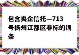 包含央企信托—713号扬州江都区非标的词条