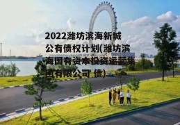 2022潍坊滨海新城公有债权计划(潍坊滨海国有资本投资运营集团有限公司 债)