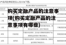 购买定融产品的注意事项(购买定融产品的注意事项有哪些)