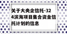 关于大央企信托-324滨海项目集合资金信托计划的信息