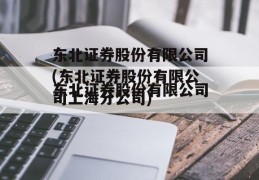 东北证券股份有限公司(东北证券股份有限公司上海分公司)