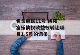 包含惠民11号-绵阳富乐债权收益权转让项目1-5号的词条