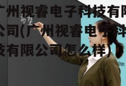 广州视睿电子科技有限公司(广州视睿电子科技有限公司怎么样)