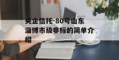 央企信托-80号山东淄博市级非标的简单介绍