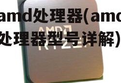 amd处理器(amd处理器型号详解)