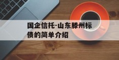 国企信托-山东滕州标债的简单介绍