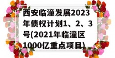 西安临潼发展2023年债权计划1、2、3号(2021年临潼区1000亿重点项目)