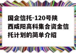 国企信托-120号陕西咸阳高科集合资金信托计划的简单介绍