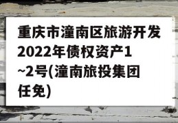 重庆市潼南区旅游开发2022年债权资产1~2号(潼南旅投集团任免)