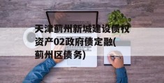 天津蓟州新城建设债权资产02政府债定融(蓟州区债务)