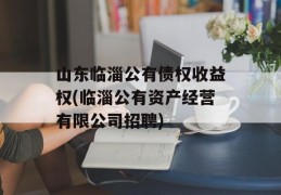 山东临淄公有债权收益权(临淄公有资产经营有限公司招聘)