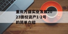 重庆万盛实业发展2023债权资产1-2号的简单介绍