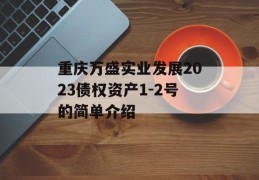 重庆万盛实业发展2023债权资产1-2号的简单介绍