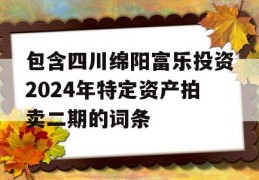 包含四川绵阳富乐投资2024年特定资产拍卖二期的词条