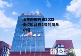 山东聊城兴农2022债权收益权2号的简单介绍