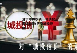 济宁市城投债一号债权融资计划(济宁城投控股)