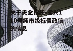 关于央企信托-国兴110号纯市级标债政信的信息