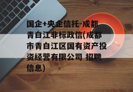 国企+央企信托-成都青白江非标政信(成都市青白江区国有资产投资经营有限公司 招聘信息)