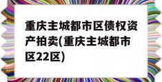 重庆主城都市区债权资产拍卖(重庆主城都市区22区)