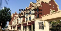 关于山东潍坊滨海新城公有资产债权合同存证的信息