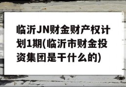 临沂JN财金财产权计划1期(临沂市财金投资集团是干什么的)