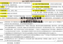 关于2022山东淄博公有债权计划的信息