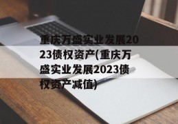 重庆万盛实业发展2023债权资产(重庆万盛实业发展2023债权资产减值)