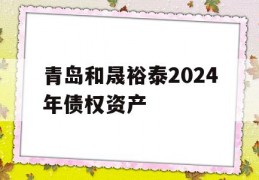 青岛和晟裕泰2024年债权资产