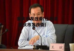 重庆市发改委(杜政清 重庆市发改委)