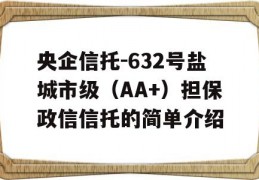 央企信托-632号盐城市级（AA+）担保政信信托的简单介绍