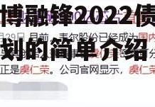 淄博融锋2022债权计划的简单介绍