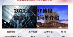 2022淄博RF债权融资计划的简单介绍