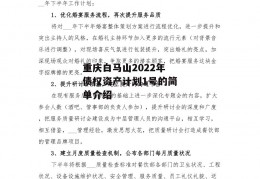 重庆白马山2022年债权资产计划1号的简单介绍