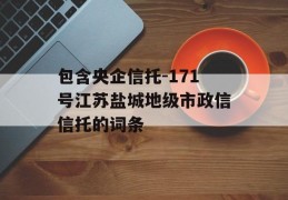 包含央企信托-171号江苏盐城地级市政信信托的词条