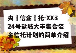 央‮信企‬托-XX824号盐城大丰集合资金信托计划的简单介绍