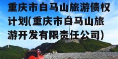 重庆市白马山旅游债权计划(重庆市白马山旅游开发有限责任公司)