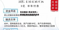 包含国企+央企信托—亭湖区非标政信的词条