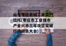 山东枣庄老城工业资产信托(枣庄市工业强市产业兴市三年攻坚突破行动动员大会)