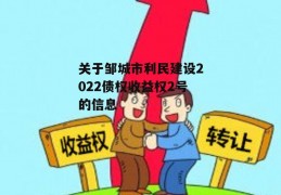 关于邹城市利民建设2022债权收益权2号的信息