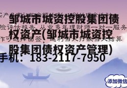 邹城市城资控股集团债权资产(邹城市城资控股集团债权资产管理)