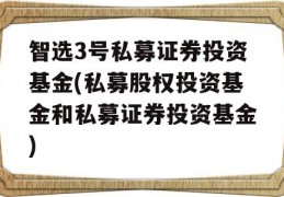 智选3号私募证券投资基金(私募股权投资基金和私募证券投资基金)