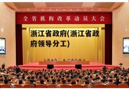 浙江省政府(浙江省政府领导分工)