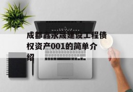 成都鑫永晟建设工程债权资产001的简单介绍