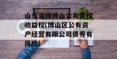 山东淄博博山公有债权收益权(博山区公有资产经营有限公司债券有风险)