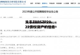 关于ZBBSZP2022债权资产的信息