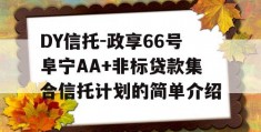 DY信托-政享66号阜宁AA+非标贷款集合信托计划的简单介绍