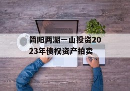 简阳两湖一山投资2023年债权资产拍卖