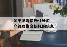 关于渤海信托-1号资产管理集合信托的信息