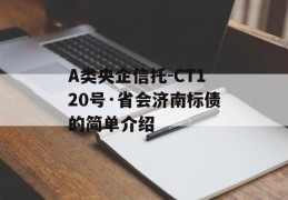 A类央企信托-CT120号·省会济南标债的简单介绍